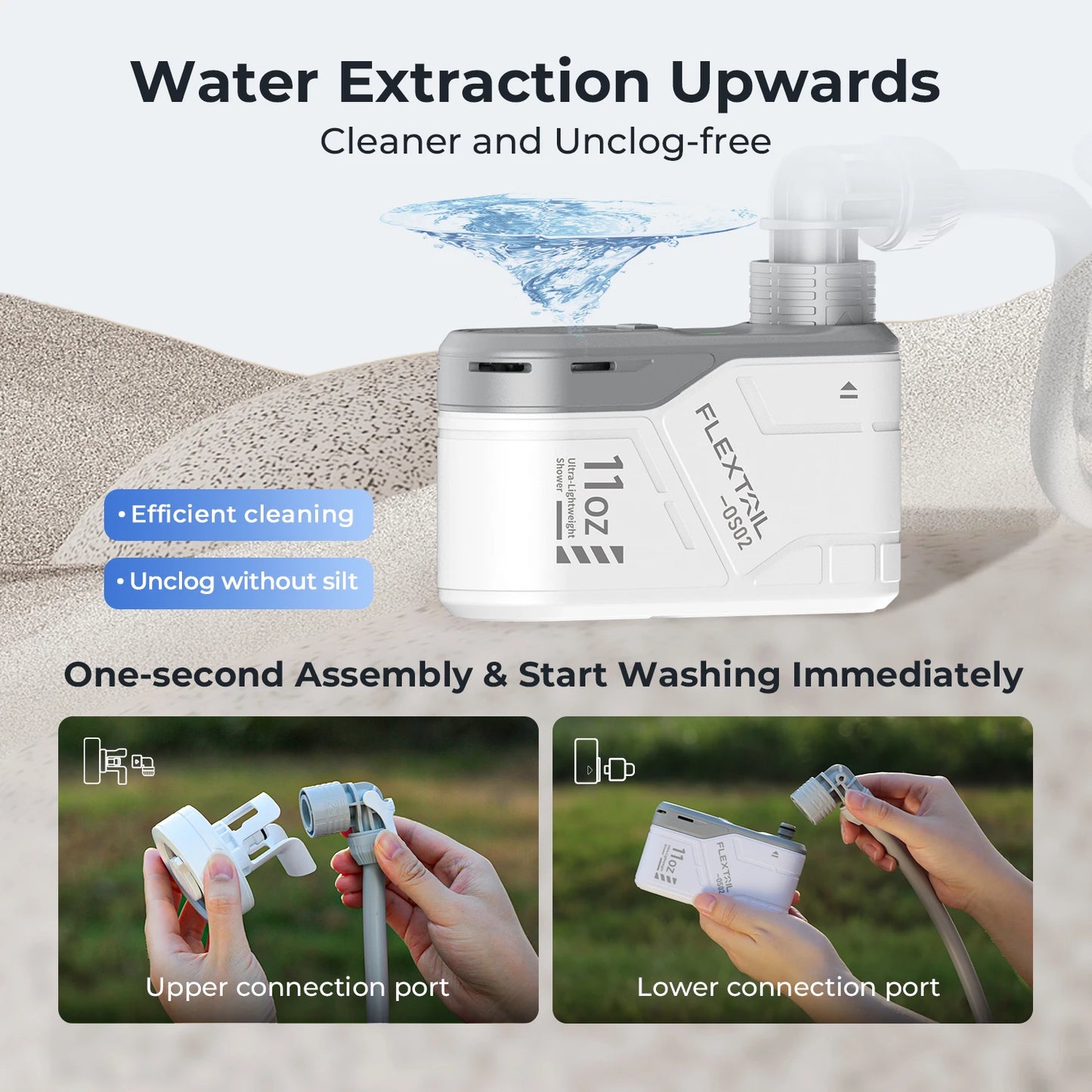 FLEXTAILGEAR Portable Camping Shower
