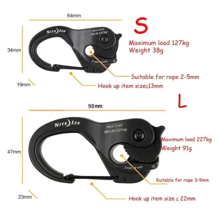 Rope Tightener Cast Aluminum Hook